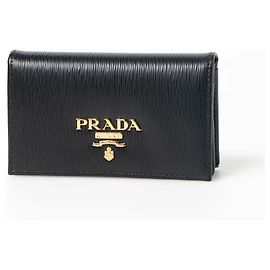 Prada Black Saffiano Leather Purse Gold Logo
