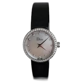 Dior D de Dior Uhr Weißer Perlmutt und Diamanten