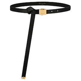 Cintura Dior CD in pelle nera taglia 75