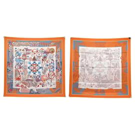 Foulard Hermès in seta 90 Arancione