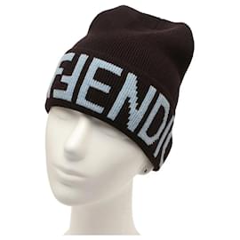Fendi Beanie Brown Wool