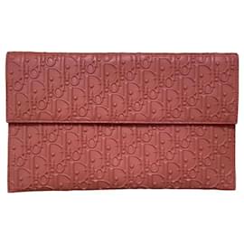 Clutch Dior Oblique in pelle d'agnello rosa