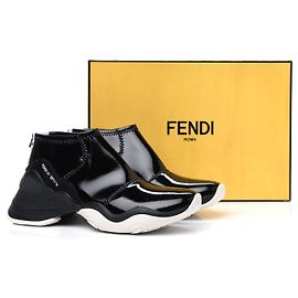Fendi Black Patent Leather Sneakers 37