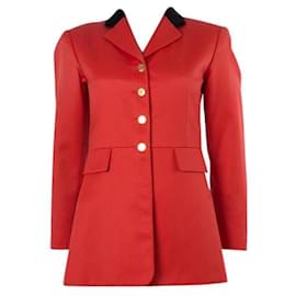 Hermès Blazer aus roter Wolle Größe 38