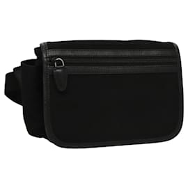 BALLY Marsupio in tela nero e argento Auth th5841 - Bally