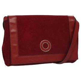 Céline Borsa a Spalla CELINE in Pelle Scamosciata Rossa e Oro Auth bs23556
