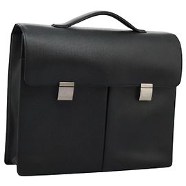 LOUIS VUITTON Taiga Serviette Kazan Borsa da Lavoro Ardoise M30802 LV Auth nb348