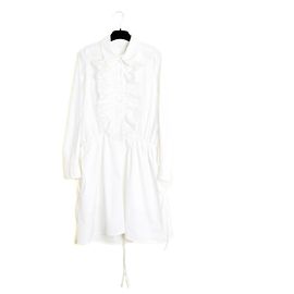 Chloé 2018 Plastron Kleid FR40 Rüschenshirt aus Popeline UK12 US10 Chloe