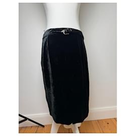Gonna in velluto vintage Emilio Pucci nera IT40