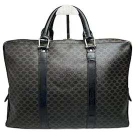 Céline Vintage Celine Paris Leder Monogramm Aktentasche Braun