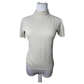 Vintage Issey Miyake Rollkragenoberteil Beige 38/M