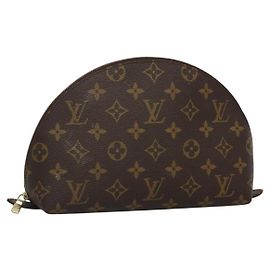 LOUIS VUITTON Neceser Demi Ronde Monograma Cosmético M47520 LV Auth BD1294