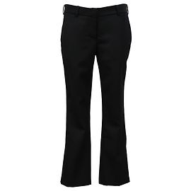 Balmain Capri-Hosen aus schwarzer Wolle mit Seitenstreifen
