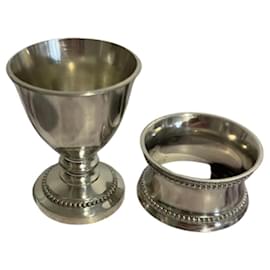Etains du Manoir Egg Cup and Napkin Ring Set Pewter - Autre Marque