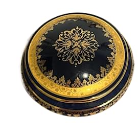 Limoges Porcelain Candy Box Blue and Gold - Autre Marque