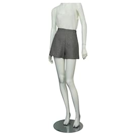 Pantalones cortos Sandro de lana gris con espiga y lentejuelas