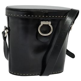 Céline Borsa a spalla CELINE in pelle verniciata nera Auth 116182