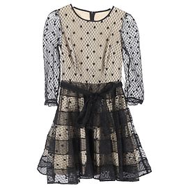 Vestido mini de tul de lunares RED Valentino en poliéster negro