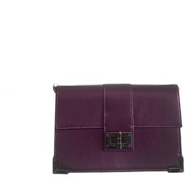 Borsa a mano The Kooples Emily Pouch in pelle porpora