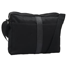 HERMES Acapulco Basas MM Schultertasche aus Nylon Schwarz Auth nb282 - Hermès