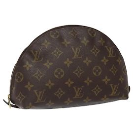 LOUIS VUITTON Pochette Cosmética Demi Ronde Monogramma M47520 LV Auth BD1391