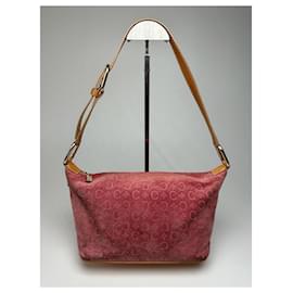 Céline Borsa in pelle scamosciata Macadam vintage di Celine rosa
