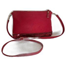 Vanessa Bruno Bordeaux leather shoulder bag