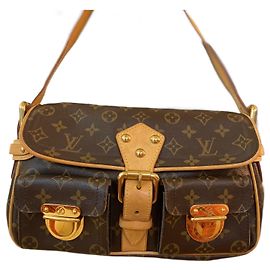 Louis Vuitton Monogram Hudson PM Borsa a mano marrone in pelle