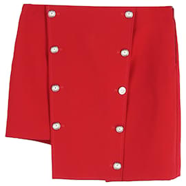 Falda mini asimétrica Versus Versace en poliéster rojo