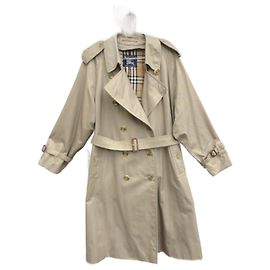 Trench Burberry Beige in Gabardine di Cotone