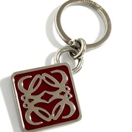 Anneau porte-clés Loewe pour homme Anagram rouge