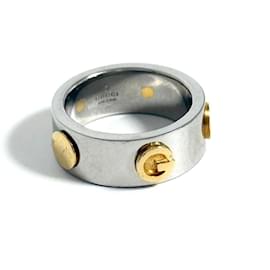 Gucci Edelstahl- und Gelbgoldring
