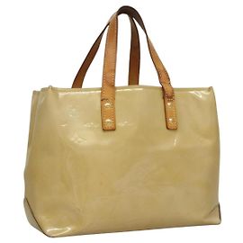 LOUIS VUITTON Monogram Vernis Reade PM Borsa a Mano Beige M91334 LV Auth BD1369