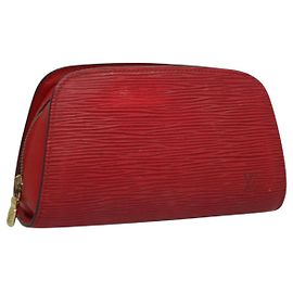 LOUIS VUITTON Epi Dauphine PM Pouch Kastilisch Rot M48447 LV Auth th5819