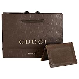 Portafoglio in pelle vintage Gucci marrone
