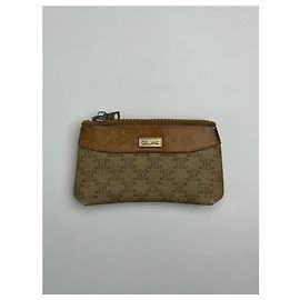 Céline Vintage Celine Paris Lederetui / Kartenhalter Beige