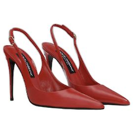 Dolce & Gabbana Slingback-Schuhe aus lackiertem Leder