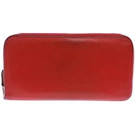 Portafoglio Lungo Azap Hermes in Pelle Chevre Rossa - Hermès