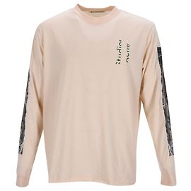 T-shirt in cotone beige con stampa video Acne Studios