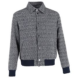 Giacca bomber testurizzata Etro blu navy in cotone
