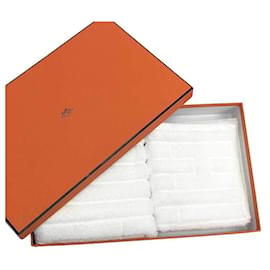 Hermes White Cotton Towel Set - Hermès
