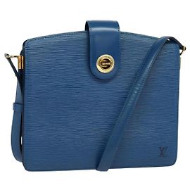 LOUIS VUITTON Borsa a Spalla Capuchin Epi Blu M52345 LV Auth MX130