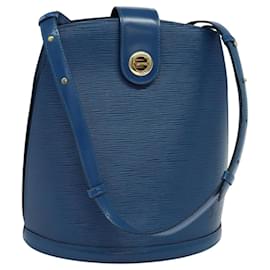 LOUIS VUITTON Borsa a Spalla Epi Cluny Blu M52255 LV Auth KD308