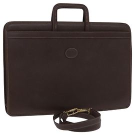 Bolsa de negócios em couro GUCCI 2 vias marrom Auth ep8518