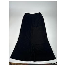 Falda larga vintage de Givenchy en terciopelo negro