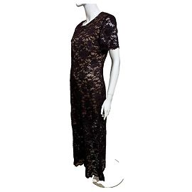 Joseph Ribkoff Mokka-Spitzenkleid über goldenem Unterkleid