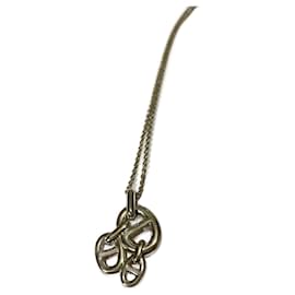 Hermès Anchor Chain Pendant Necklace Silver