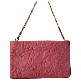 Chanel Camelia Borsa a mano in pelle trapuntata rosa