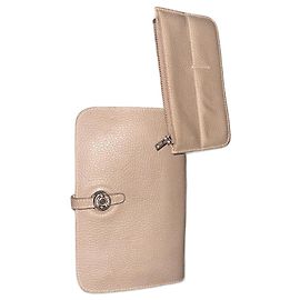 Portafoglio lungo Hermès Dogon Duo GM in pelle nera