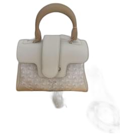 Borsa a mano Goyard Saigon Mini Bianca in Agnello